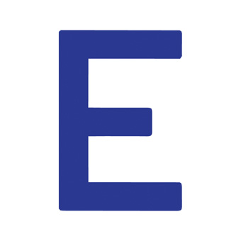9 Inch | 235mm Polyester Insignia Blue Sail Letter - E