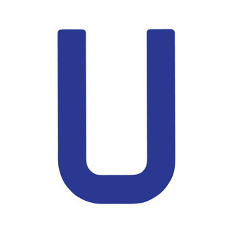 9 Inch | 235mm Polyester Insignia Blue Sail Letter - U