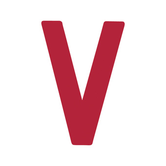 9 Inch | 235mm Polyester Insignia Red Sail Letter - V