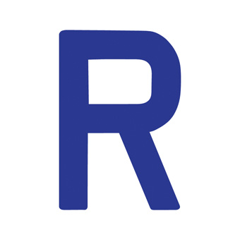 12 Inch | 308mm Polyester Insignia Blue Sail Letter - R