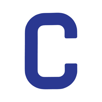 15 Inch | 380mm Polyester Insignia Blue Sail Letter - C
