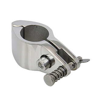 Cast Stainless Steel 22mm Hinged Tube Clamp with Drop Nose Pin